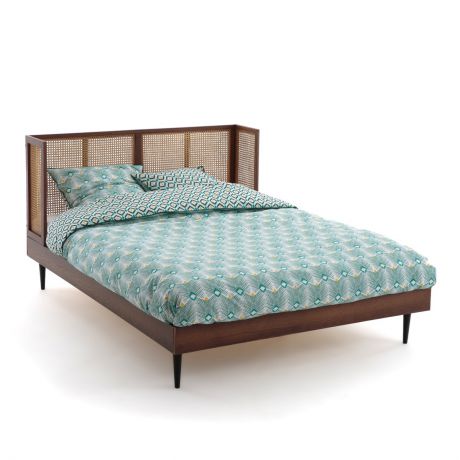 Кровать винтажная из плетеного ротанга с сеткой NOYA