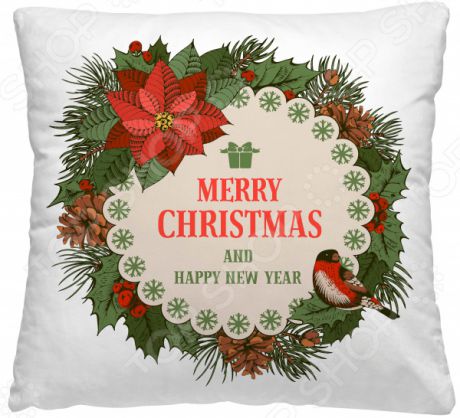 Подушка декоративная Волшебная ночь «Рождественский венок»