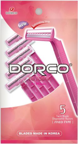 Dorco Cтанки для бритья "Dorco 2", одноразовые, женские, 5 шт.