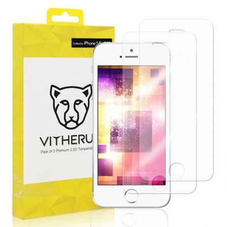 Защитное стекло 2.5D VITHERUM GOLD для iPhone 5/5s/5se (VTHGLD0004)