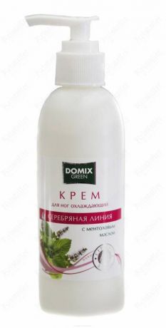 Крем для ухода за кожей Domix Green 104168 охлаждающий с ментоловым маслом и наносеребром 200 мл.