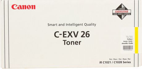 Картридж Canon C-EXV26Y, желтый, для лазерного принтера, оригинал