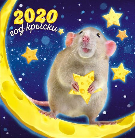 Календарь перекидной средний на скрепке на 2020 год, Год крысы, 230х235 мм ПК-20-001