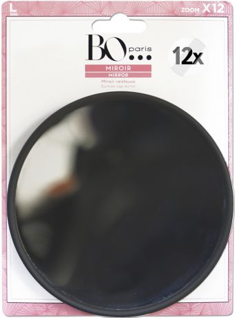 Зеркало косметическое х 12 на присосках BO Paris черное