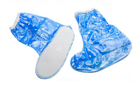 Чехлы грязезащитные для женской обуви - сапожки, размер M, цвет голубой