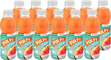 Напиток сокосодержащий Добрый Pulpy Кокос, с мякотью, 12 шт по 450 мл