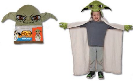 StarWars (Звёздные Войны) Плед с капюшоном Yoda размер 100х100 см 15671