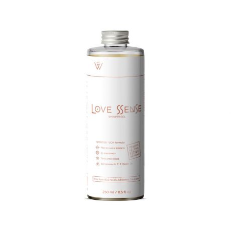 Деликатный крем-гель для душа WonderLab Cosmetics LOVE SENSE, 250 мл.