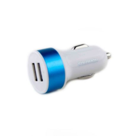Автомобильное зарядное устройство Solomon Travel Charger 2,1А (2USB, синий)