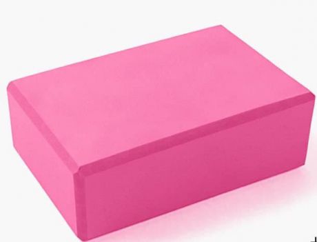 Кирпич для йоги из пены Рамайога (0,45 кг, 8 см, 23 см, розовый, 15 см)