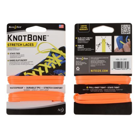 Шнурки Nite Ize Nite Ize Knotbone Stretch Laces 2 шт оранжевый