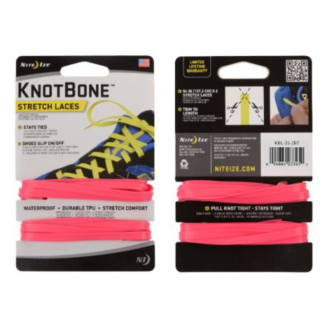 Шнурки Nite Ize Nite Ize Knotbone Stretch Laces 2 шт розовый