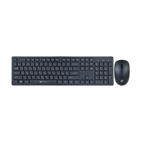 Комплект (клавиатура+мышь) OKLICK 240M, USB, беспроводной, черный