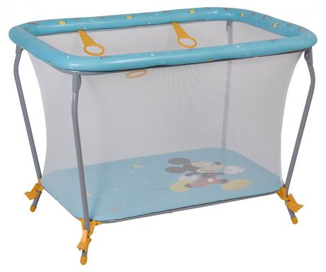 Манеж Polini kids Disney baby Classic, Микки маус, голубой, с 3 мес.