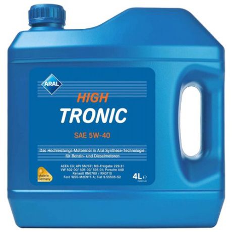 Моторное масло ARAL High Tronic SAE 5W-40 4 л
