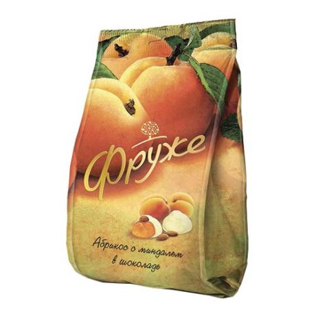 Абрикос с миндалем Фруже, белый шоколад, пакет, 380 г