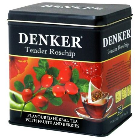 Чайный напиток красный Denker Tender rosehip в пирамидках , 25 шт.