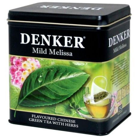 Чай зеленый Denker Mild melissa в пирамидках, 25 шт.
