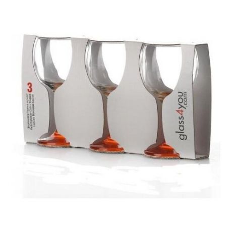 Glass4you Набор бокалов 44412 3 штуки 220 мл прозрачный/оранжевый