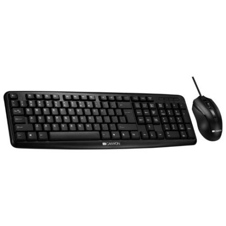Клавиатура и мышь Canyon CNE-CSET1 Black USB