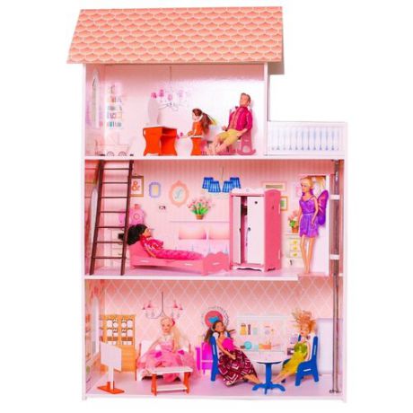 SunnyToy кукольный домик Розовая мечта, розовый