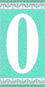 Цифра «0» самоклеящаяся 145x75 мм пенополиэтилен цвет глянцевый голубой