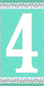 Цифра «4» самоклеящаяся 145x75 мм пенополиэтилен цвет глянцевый голубой