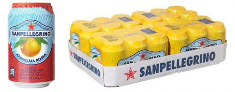 НАПИТОК SANPELLEGRINO РОЗОВЫЙ АПЕЛЬСИН.0,33 (24 шт.)