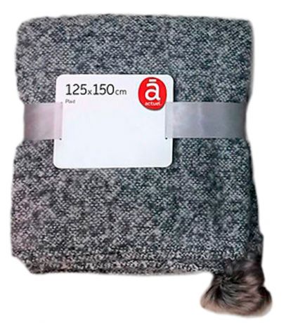 Плед Actuel, серый, 125х150 см