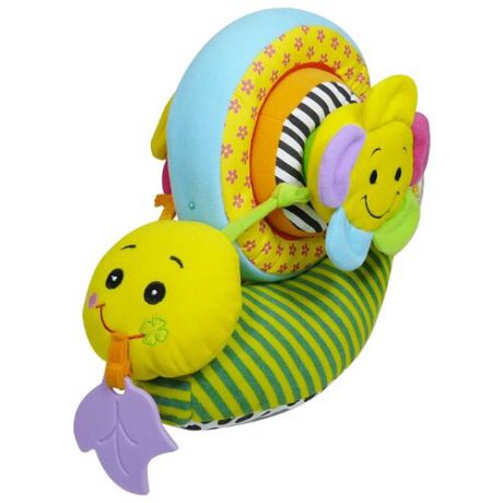 Прорезыватель-погремушка Biba Toys Улитка желтый