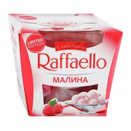Набор конфет Raffaello Малина 150 г белый/розовый
