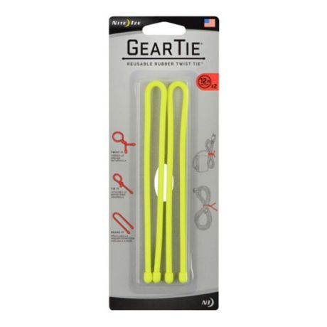 Стяжки Nite Ize гибкие Nite lze Gear Tie набор "12" 2 шт желтый
