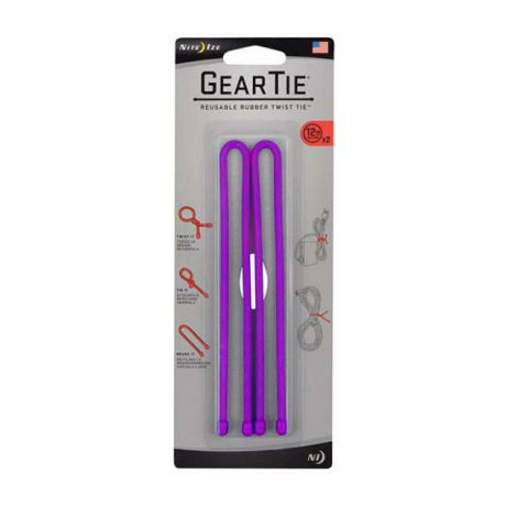 Стяжки Nite Ize гибкие Nite lze Gear Tie набор "12" 2 шт фиолетовый