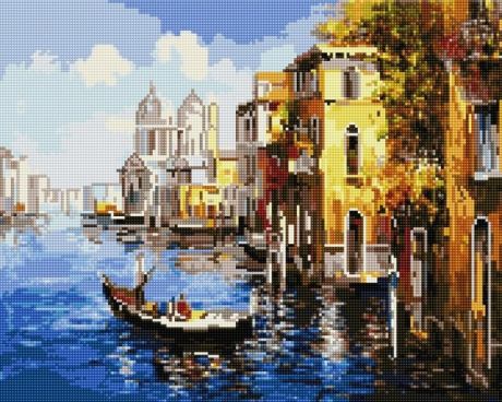 Набор для творчества ТМ Цветной Алмазная мозаика Путешествие по Венеции