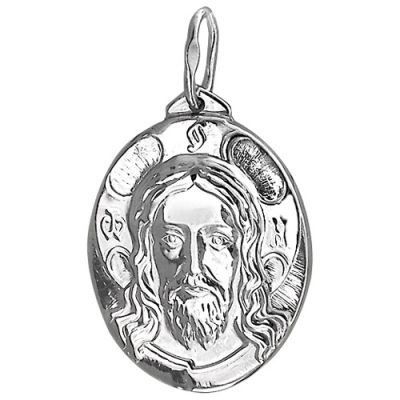 Подвеска-иконка "Иисус Христос Спаситель" из серебра