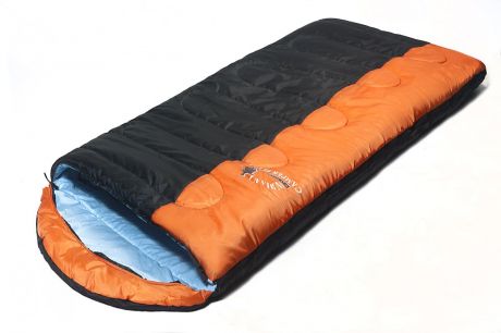 Спальный мешок Indiana Camper Plus L-zip (195 x 35 x 90 см, Черно-оранжевый)