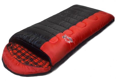 Спальный мешок Indiana Maxfort Plus L-zip (195 x 35 x 90 см, Черно-красный)