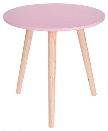 Журнальный столик, розовый, 40x40x40 см