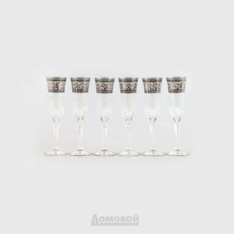 Набор бокалов для шампанского ASTRA GOLD Allegro, 180мл, 6шт, хрустальное стекло, 61571