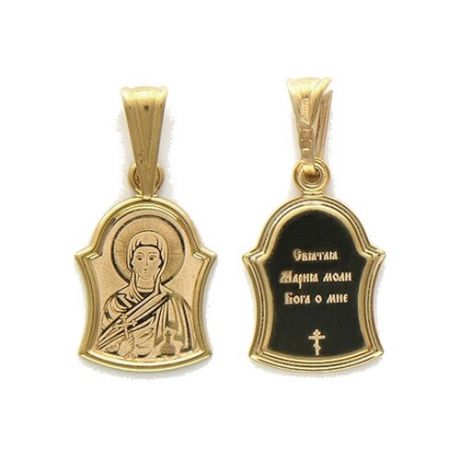 Эстет Подвеска-иконка "Святая Мария Магдалина" из красного золота 01П011136