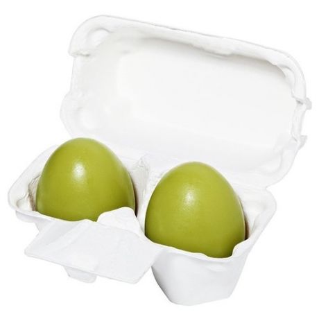 Holika Holika мыло-маска Egg Soap с зеленым чаем, 50 г, 2 шт.