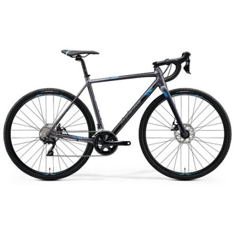 Шоссейный велосипед Merida Mission CX 400 (2020) matt silver/blue 56 см (требует финальной сборки)