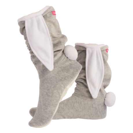 Тапочки BearWear размер 32-33, серый/белый