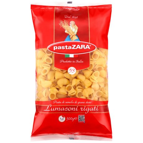 Макаронные изделия Pasta Zara 53 Улитки, 500г