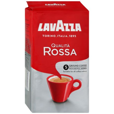 Кофе Lavazza Rossa молотый в вакуумной упаковке 250 г