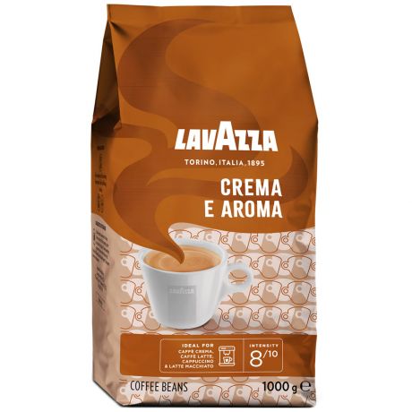 Кофе Lavazza Crema Aroma в зернах в вакуумной упаковке 1 кг