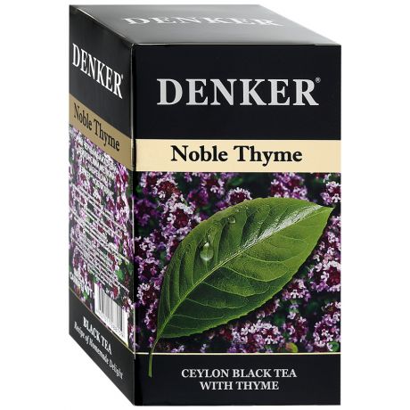 Чай Denker Noble Thyme черный мелкий с чабрецом 20 пакетиков по 2 г