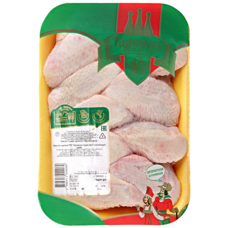 Крыло цыпленка-бройлера Куриное царство замороженное на подложке 0.6-1.5 кг