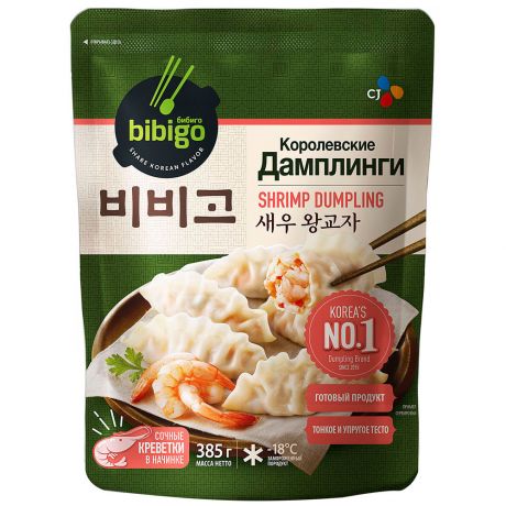 Дамплинги Bibigo Королевские с креветкой замороженные 385 г