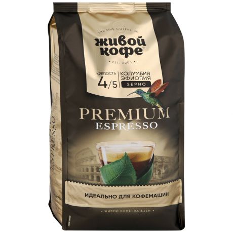 Кофе Живой Кофе Espresso Premium в зернах 1 кг